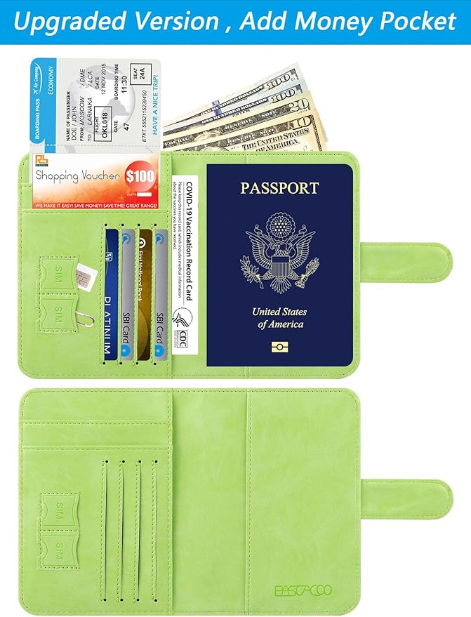 Passport Holder Cover Wallet RFID Blocking Leather Card Case Travel Accessories - Image 3