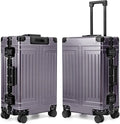 All Aluminum Carry On Luggage，Cut from Whole Aluminum Sheet，22x14x9 Airline by KANGSHILU