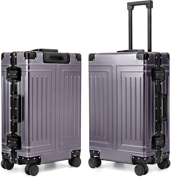 All Aluminum Carry On Luggage，Cut from Whole Aluminum Sheet，22x14x9 Airline by KANGSHILU
