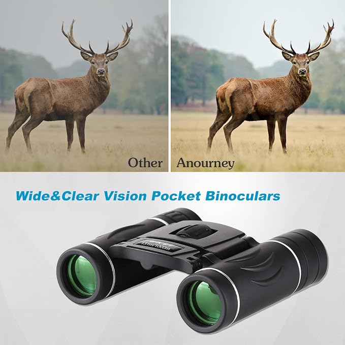 8x21 Mini Compact Pocket Binoculars, Lightweight Foldable Easy Focus Small - Image 6