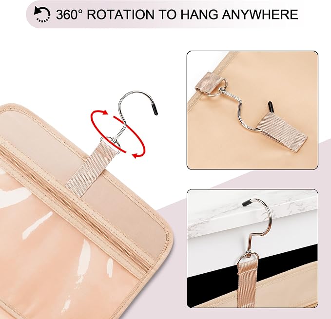 Travel Hanging Toiletry Bag for Women, Extra Large Makeup Bag, Holds Full-Size - Image 7