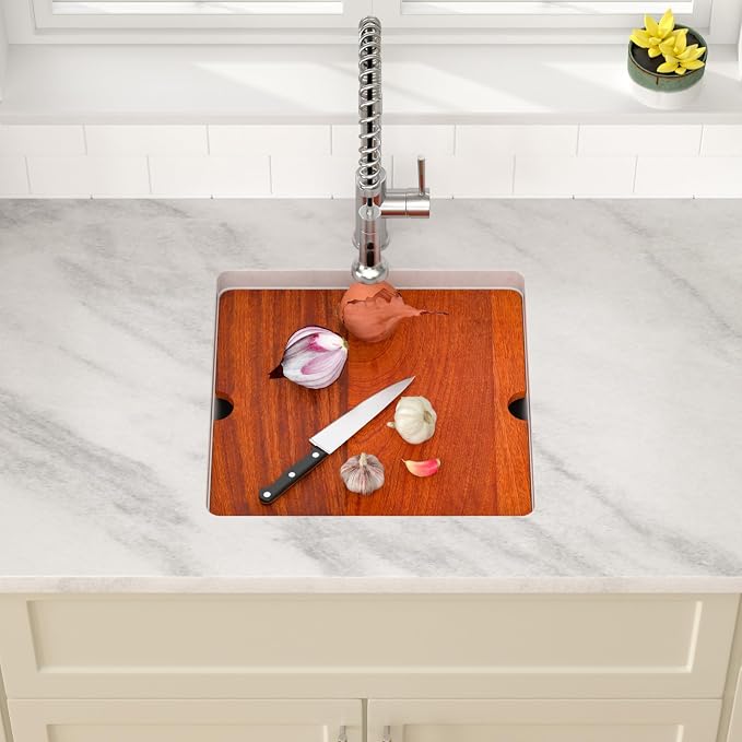 Dcolora 18 Inch Wet Bar Sink Granite Composite White Undermount Small Kitchen - Image 2