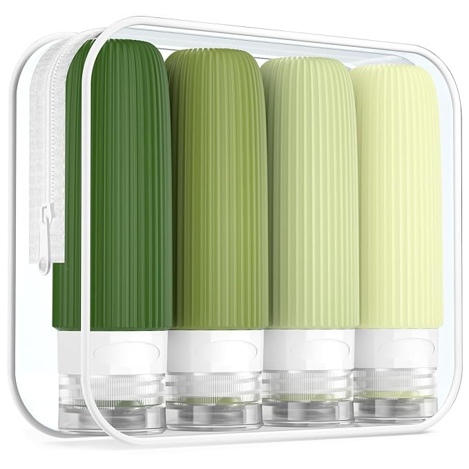 Travel Bottles for Toiletries, Tsa Approved 3oz Portable Travel Bottles by Mrsdry