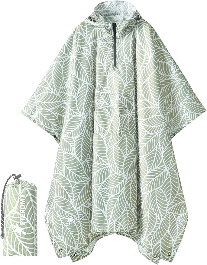 PTEROMY Hooded Rain Poncho for Adult by PTEROMY