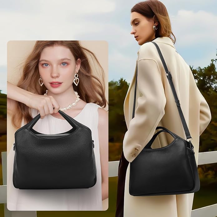 KOGTLA Genuine Leather Purses for Women, Crossbody Shoulder Bags - Image 2