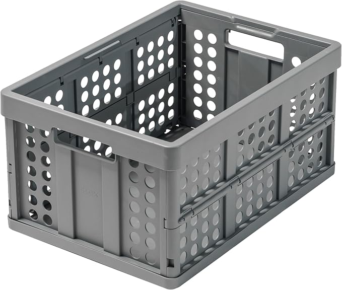 Clax® crate | folding box | basket | 48 qt | grey by CLAX
