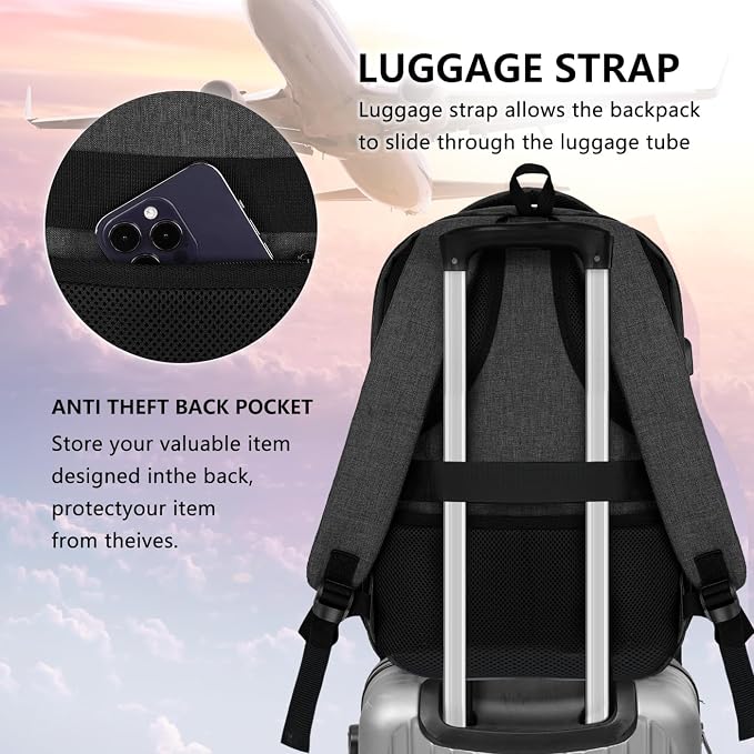 Backpck for Men Women, School Backpack for Boys Teens, 15.6 inch Laptop Back - Image 7
