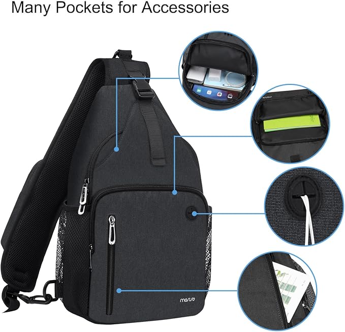MOSISO Sling Backpack Bag, Crossbody Shoulder Bag Travel Hiking Daypack Chest - Image 3