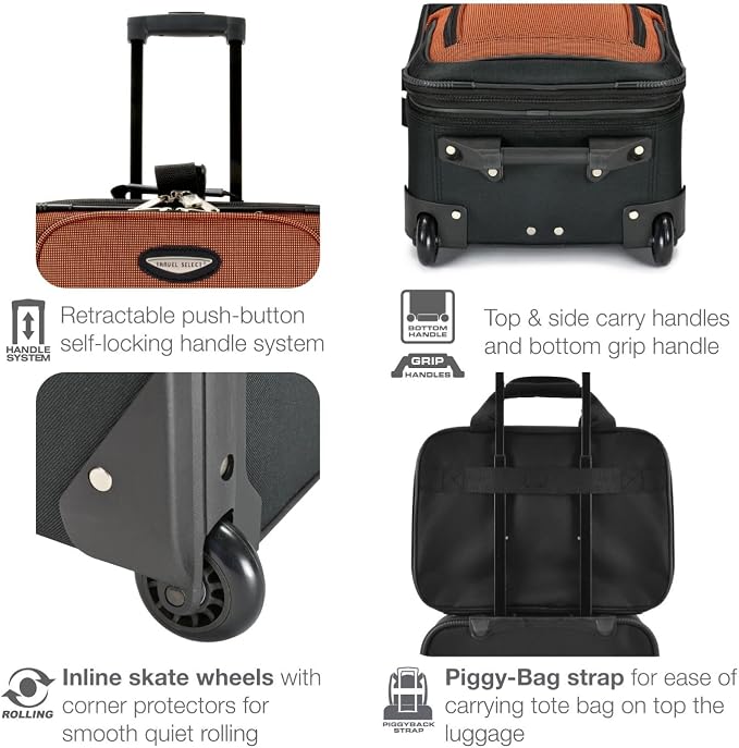 Travel Select Amsterdam 2-Piece Softside Expandable Rolling Luggage Set - Image 9