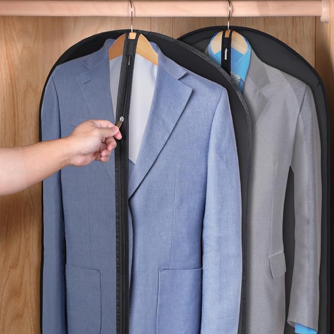 Zilink Clear Garment Bags for Hanging Clothes Clear Suit Bags for Closet - Image 5