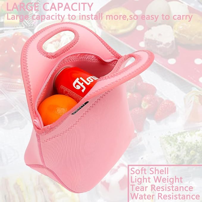 FlowFly Neoprene Kids Lunch box Insulated Soft Bag Mini Cooler Thermal Meal - Image 2