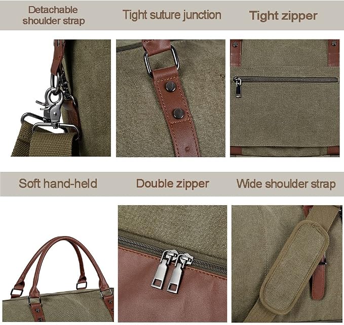 Weekender Overnight Bag Carry On Bag Travel Bag - Image 5