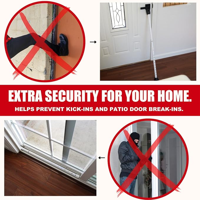 SECURITYMAN 2-in-1 Door Security Bar & Sliding Patio Door Security Bar via - Image 7