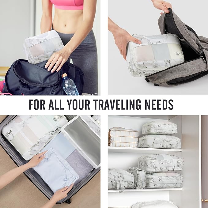 Veken 10 Set Packing Cubes for Travel Essential, Suitcase Organizer Bags in 4 - Image 7