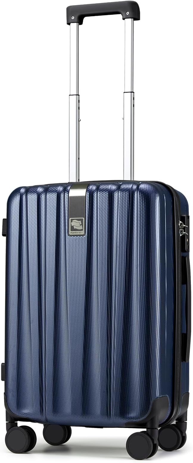 Hanke 20 Inch Carry On Luggage 22x14x9 Airline Approved Lightweight PC Hard by Hanke