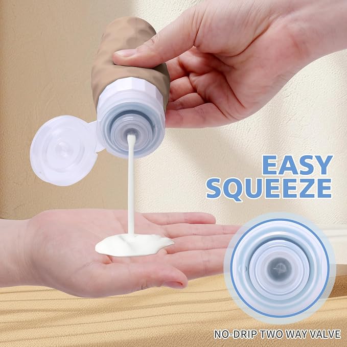 Travel Bottles for Toiletries, BPA Free Leak Proof Premium Silicone Bottles - Image 3