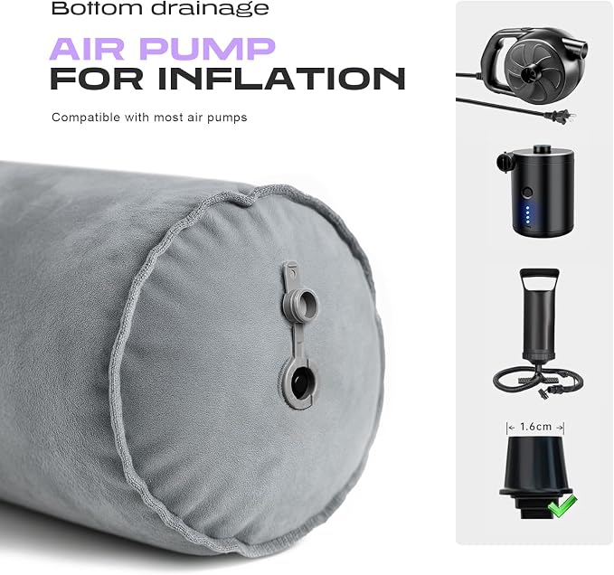ETROL Inflatable Body Pillow for Adults, 35-inch Long Pillows for Bed, Bolster - Image 6