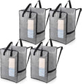 TAILI 4 Pack Gray Moving Bags w/Adjustable Backpack Straps, Moving Supplies by TAILI