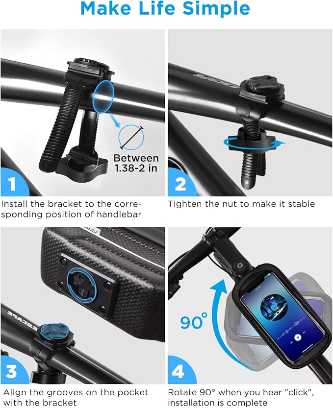 whale fall Quick Release Bike Frame Bag - Image 3