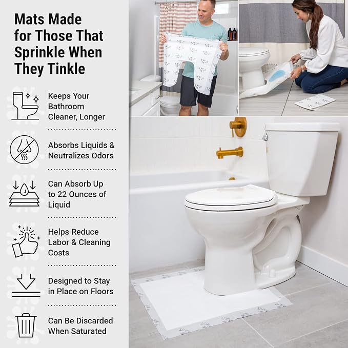 Tinkle Mat Disposable Toilet Commode Mat – Super Absorbent, Deodorizing Toilet - Image 4