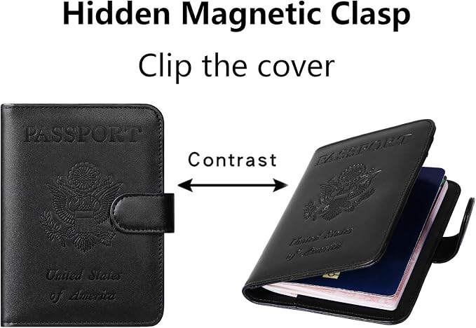Passport Holder Cover Wallet RFID Blocking Leather Card Case Travel Accessories - Image 3