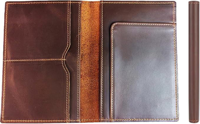 STAR VISTA Albatross Leather Travel Passport Holder, Minimalist Design by STARVISTA
