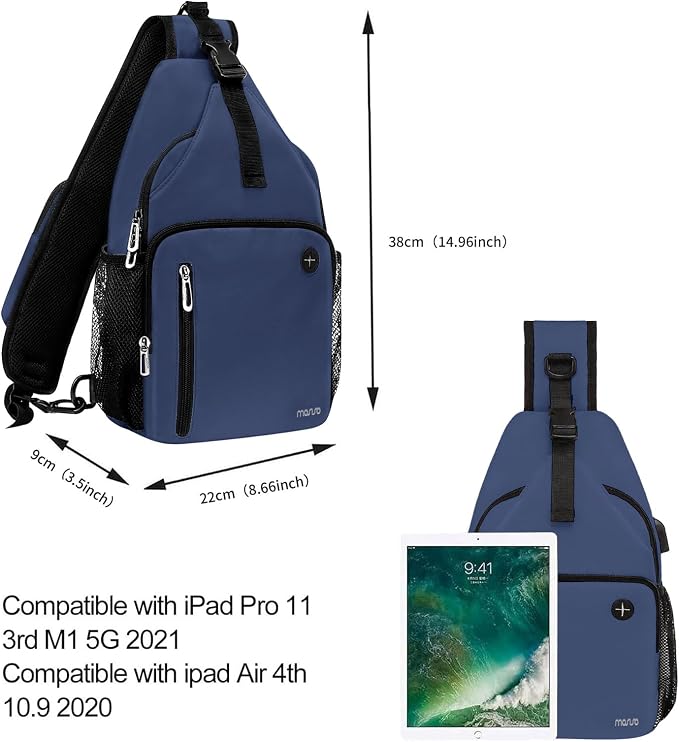MOSISO Sling Backpack Bag, Crossbody Shoulder Bag Travel Hiking Daypack Chest - Image 5