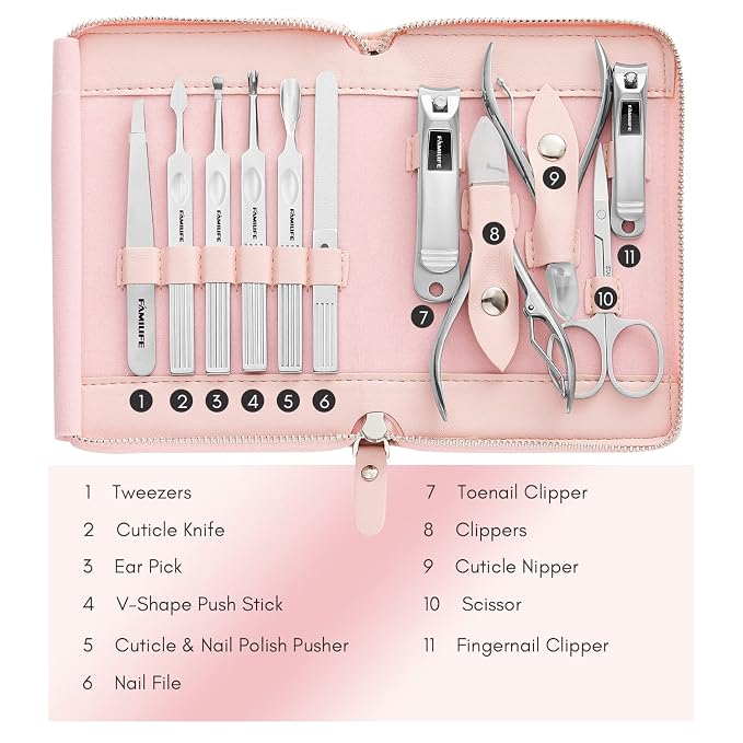 FAMILIFE Manicure Set Professional Manicure Kit Nail Kit - Image 5