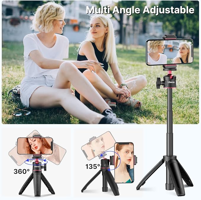 ULANZI MT-08 Extension Pole Tripod, Mini Selfie Stick Tripod Stand Handle Grip - Image 9