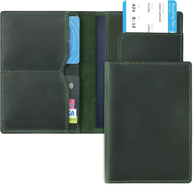 Jack&Chris Leather Passport Holder, Handmade Passport cover, Travel Wallet - Image 2