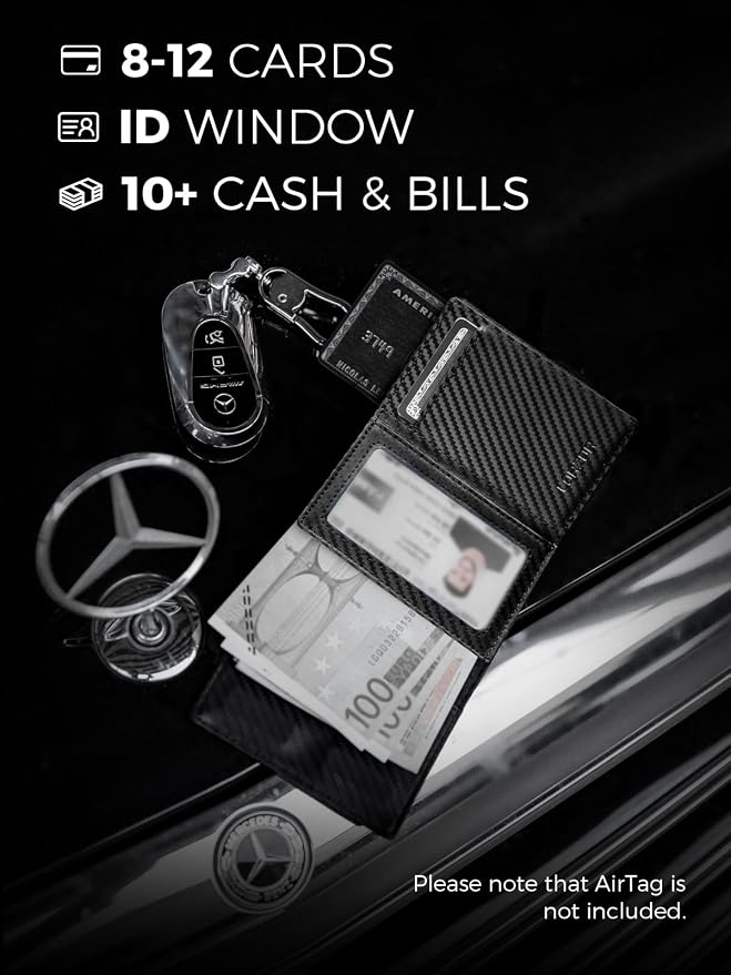 LORZOR Wallet for Men with Metal Card Holder, Pop Up Wallet, Finest Full Grain - Image 5