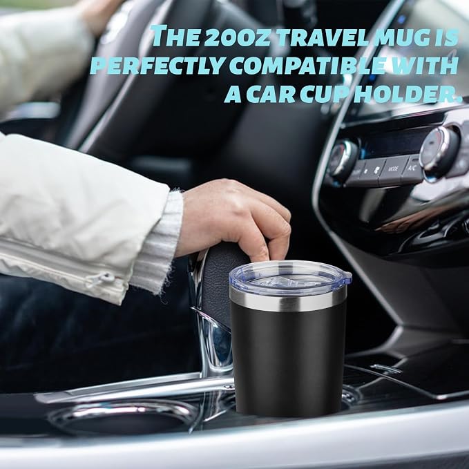 20oz Tumbler with Straw and Brush, Stainless Steel Vacuum Insulated tumbler - Image 4
