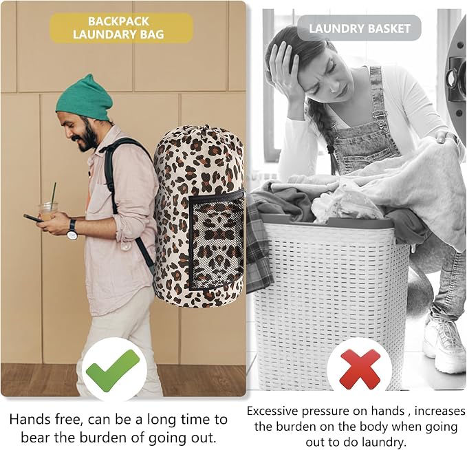 Laundry Bag Backpack, Extra Large Travel Laundry Bag - Image 5