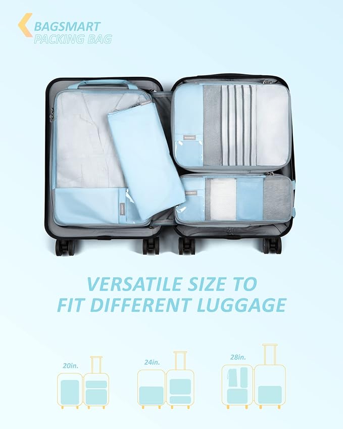 BAGSMART 6 Set Compression Packing Cubes - Image 3