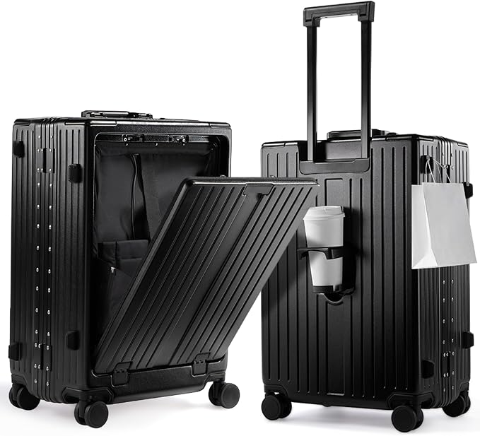 UrbanExplorer 20 Inch Carry On Luggage TSA Approved, Aluminum Frame Zipperless by UrbanExplorer