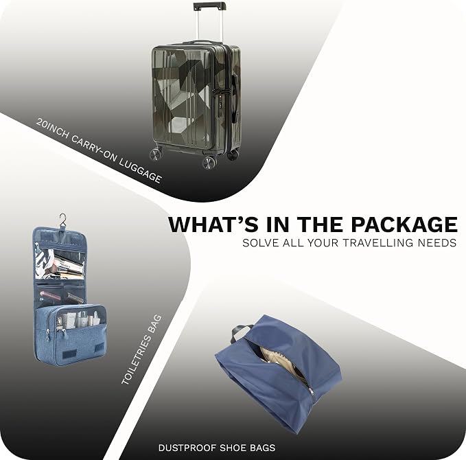20 inch Carry On Luggage Expandable Top Opening/Clamshell Opening, TSA Approved - Image 6