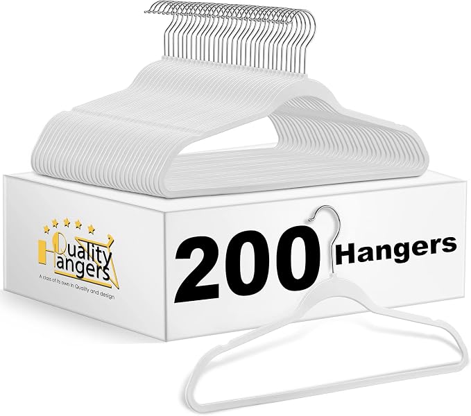 Quality Hangers Clothes Hangers 200 Pack by QualityHangers
