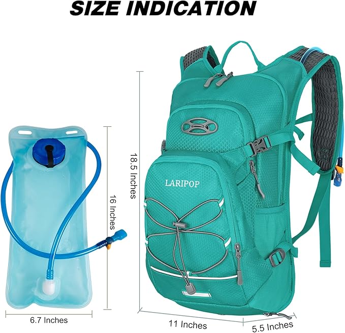 LARIPOP Hydration Backpack, 18L Hiking Backpack - Image 2