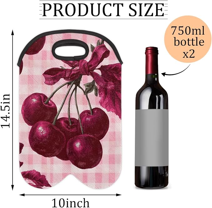 Neoprene Wine Tote, Bottle Carrier Gag Insulating Neoprene Thicker, Insulated - Image 2