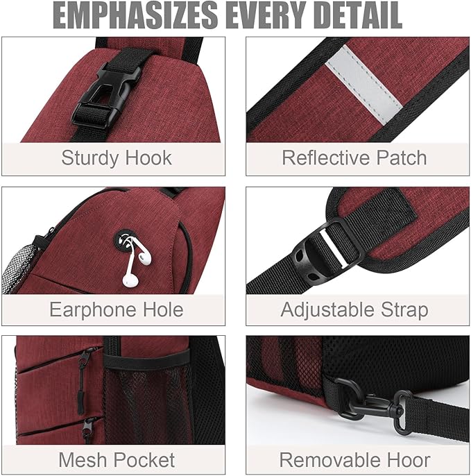 Crossbody Bags for Women Men Trendy Sling Bag Bakpack Casual Chest Bag - Image 5