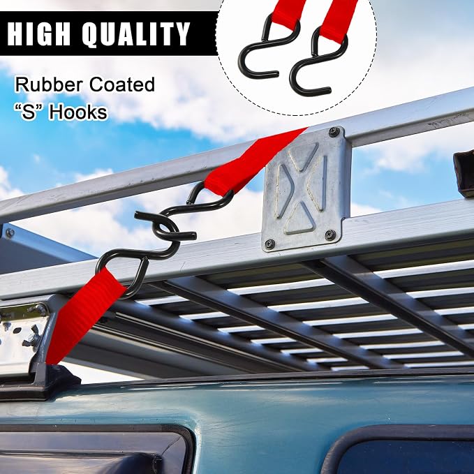 16 Pcs Cambuckle Tie Down Straps 1763lbs Break Strength Securing Straps 1'' x - Image 5