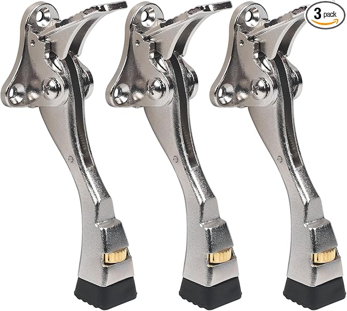 3 Packs Heavy Duty Kickdown Door Stopper, One Touch Adjustable Kickdown Door by ENYZTBI