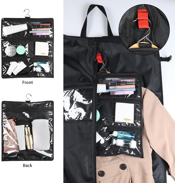 Zilink 60” Travel Garment Bags for Hanging Clothes Waterproof Long Garment Bags - Image 3