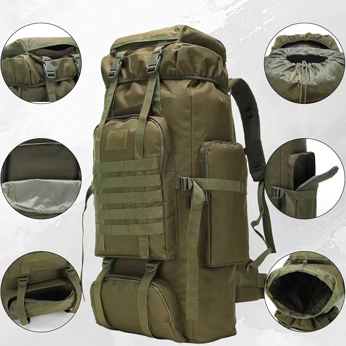 Hiking Backpack for Men 70L/100L Camping Backpack Military Rucksack Molle 3 - Image 3