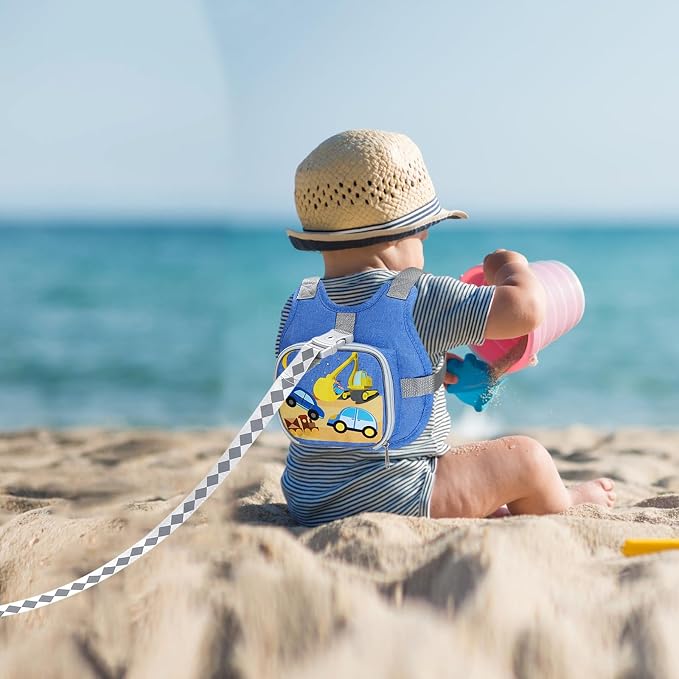 Accmor Toddler Harness Leash + Reflective Anti Lost Wrist Link, Cute Car Kids - Image 7