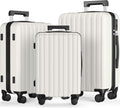 SHOWKOO Luggage Sets 3 Piece 100% PC Ultra Tough Hardside Expandable Suitcases by SHOWKOO