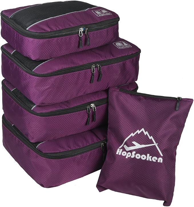 5 Set Packing Cubes for Travel Large Suitcase Luggage Organizer Bags Travel by HOPSOOKEN