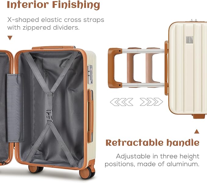 imiomo Luggage Sets 3 Piece, Expandable Hardside Suitcase Set - Image 3