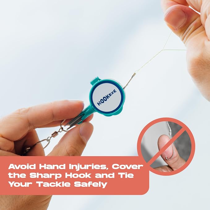HOOK-EZE Fishing Knot Tying Tool | Protect from Fish Hooks | Tie Fishing Knots - Image 4
