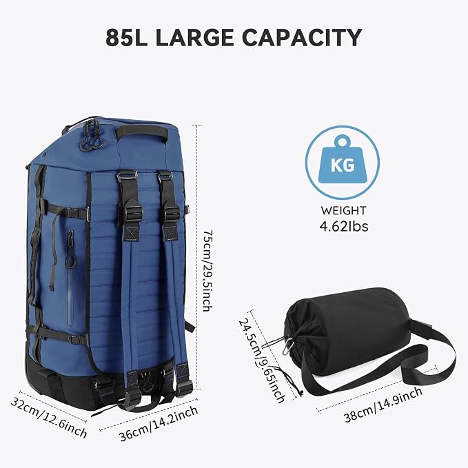 85L 29“ Foldable Rolling Backpack - Image 2
